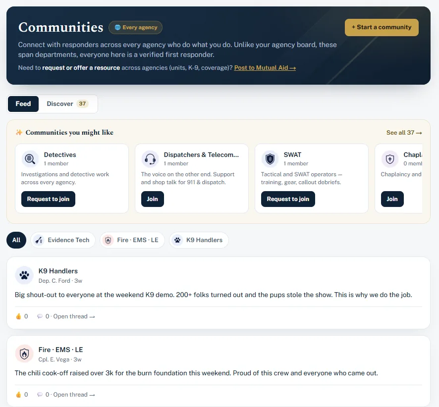 Communities that actually get you